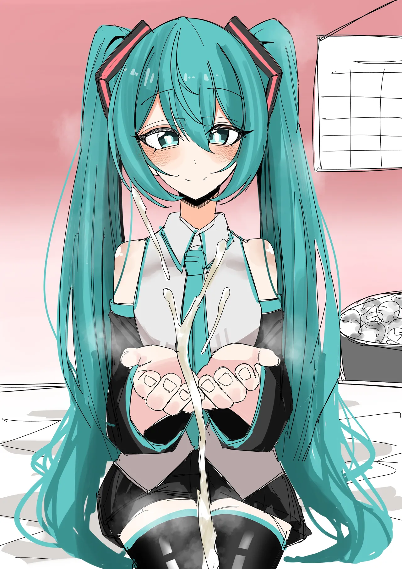 感情薄めミクに無洗浄ぶっかけ page 4 full