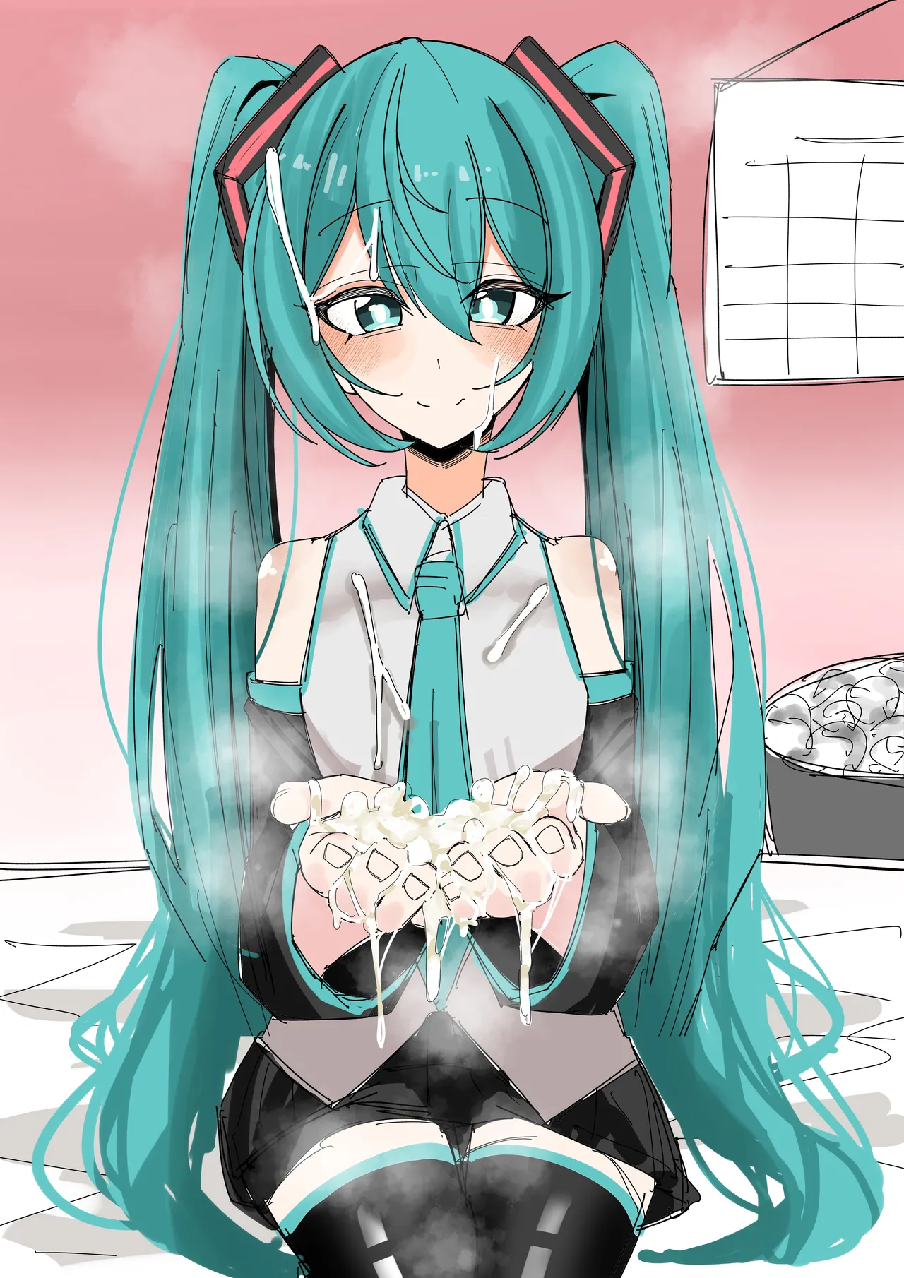 感情薄めミクに無洗浄ぶっかけ page 5 full