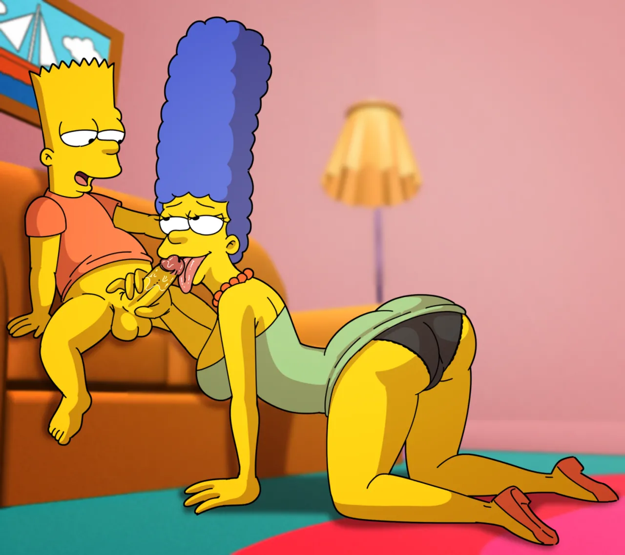 Marge and Bart Simpson page 3 full