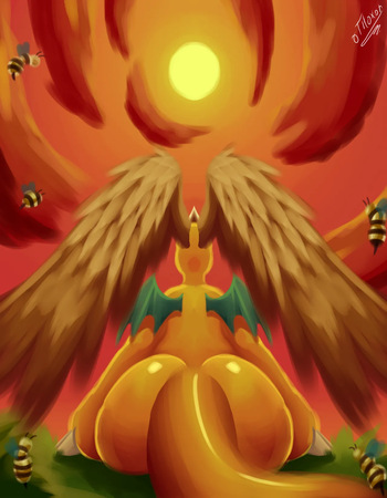 Mega dragonite x bees cover