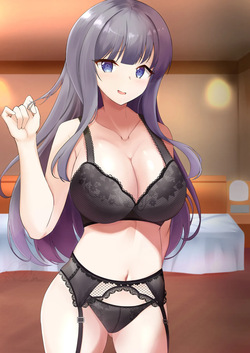 Black lingerie Misumi Aoi to Rinkan