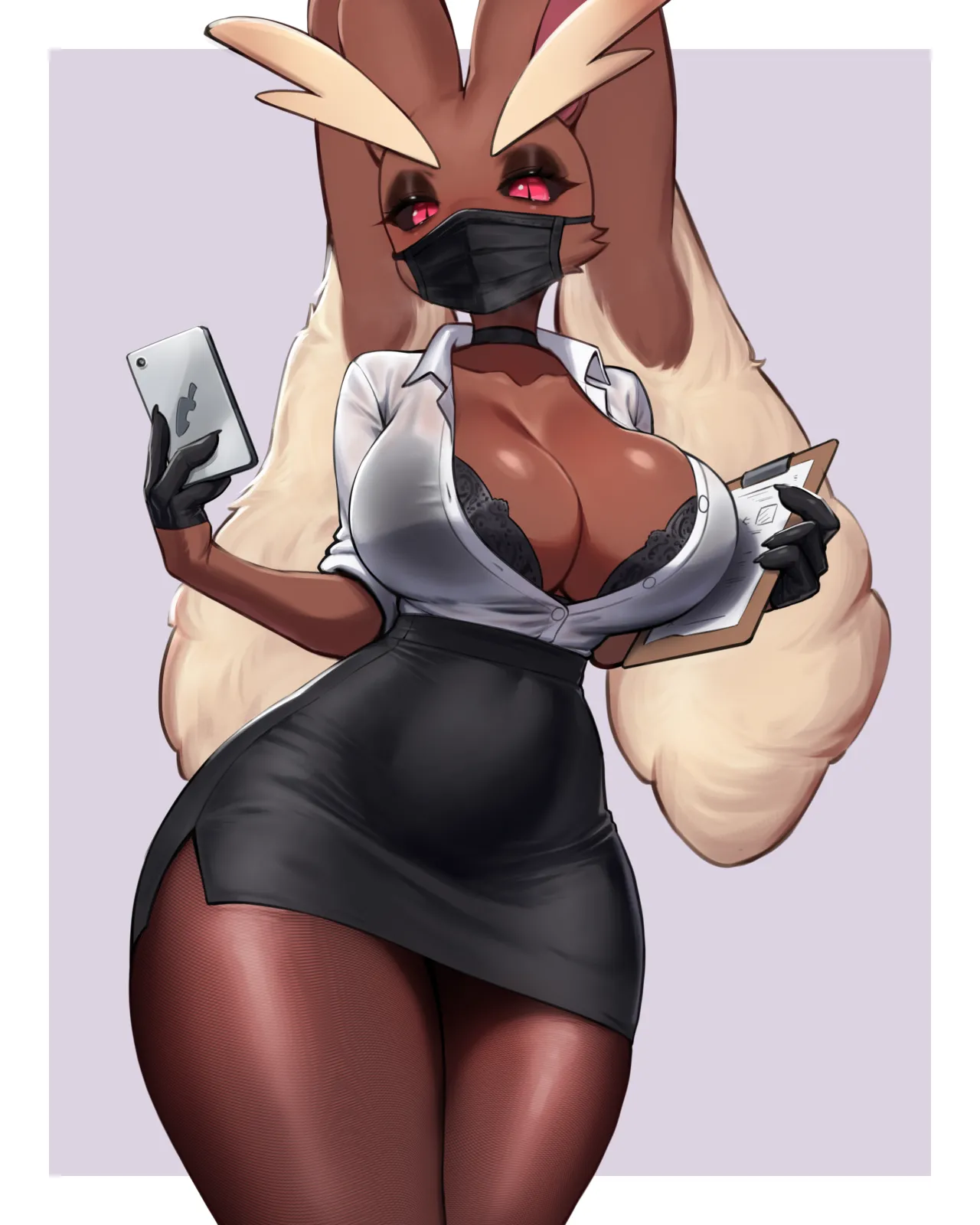 Mocha in the Office: Lopunny Strip Game page 3 full