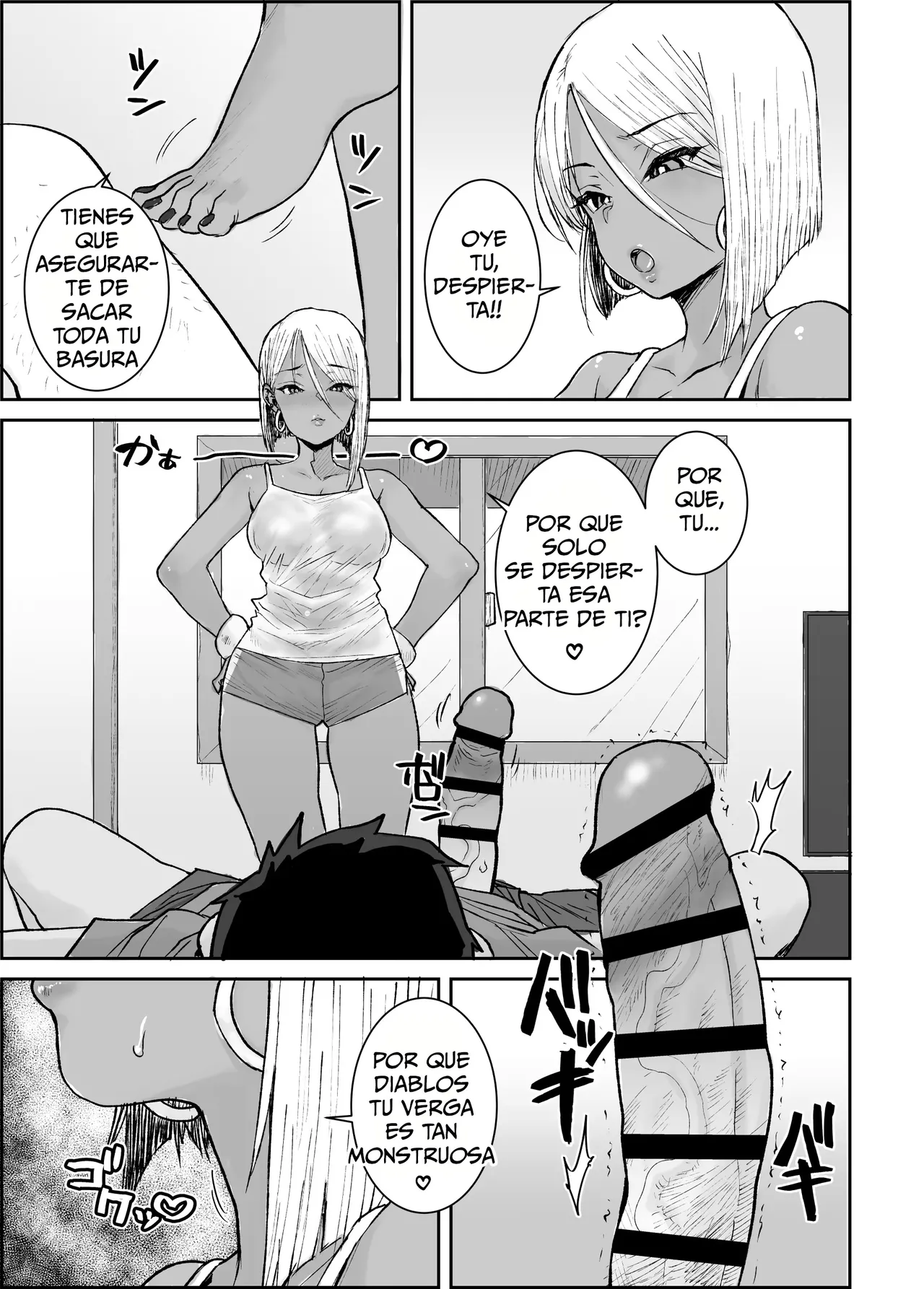 Daigakusei no Ore, Kuro Gal Bijo Kanrinin-San  no Hageshii Kuiuchi Kijoui de Nama Nakadashi shaimashita｜Yo, Un Humilde Universitario, Me Cogí A Mi Casera, Que Es Una Gyaru De Piel Morena page 6 full