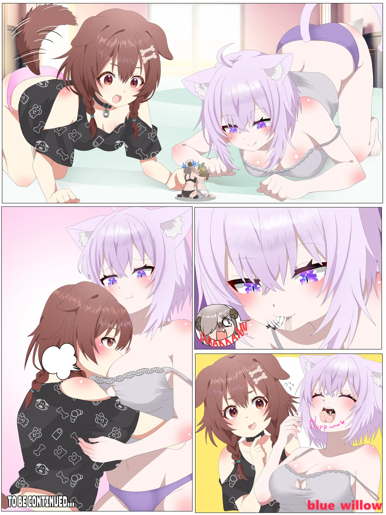 Nekomata Okayu and Inugami Korone page 1 full