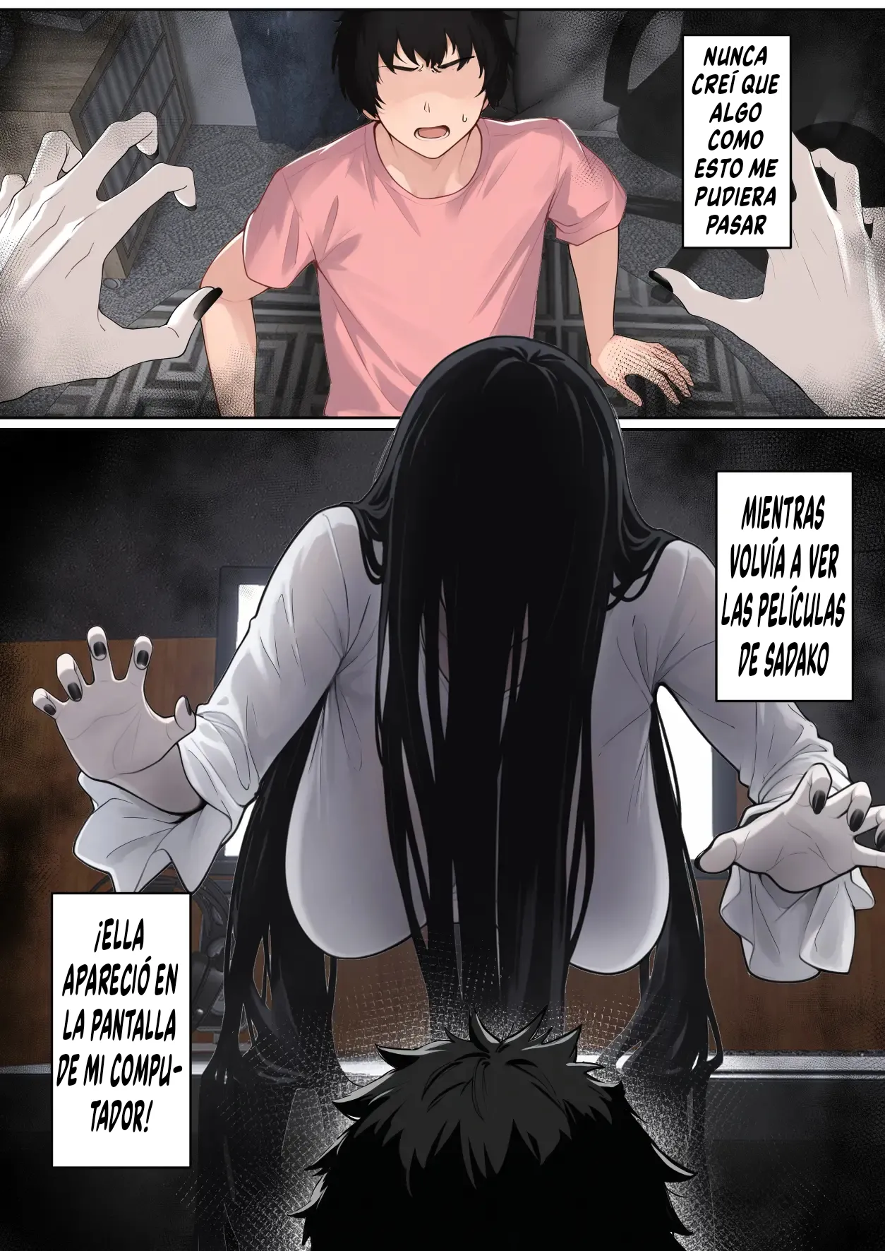 Sadako ga Pasokon Gamen ni Hikkakaru ken ni Tsuite｜El Díaa Que Sadako Se Quedó Atascada En La Pantalla De Mi Computadora page 2 full