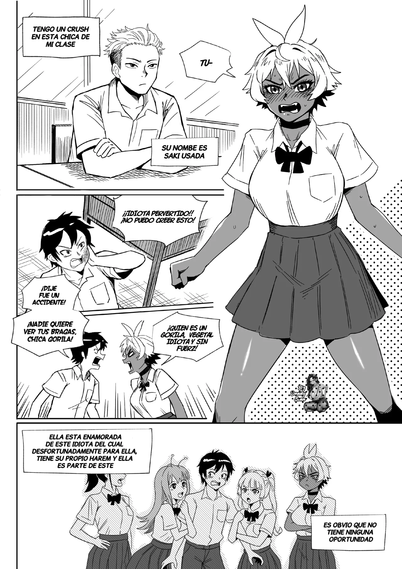 Harem Romcome no Shujinkou kara Otokimari na Osananajimi wo Ubau Hanashi｜Una Historia Sobre Robar A La Tomboy Amiga De La Infancia De Un Protagonista Rom-Com Harem page 2 full