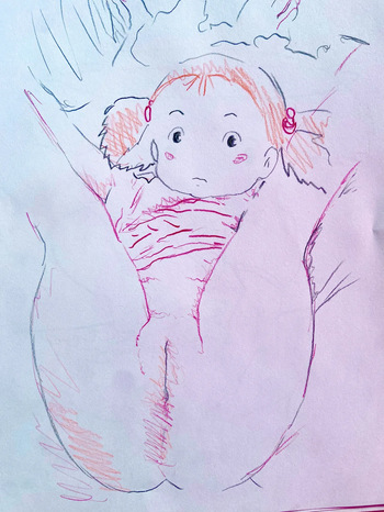 Mei Doodles- My Neighbor Totoro cover