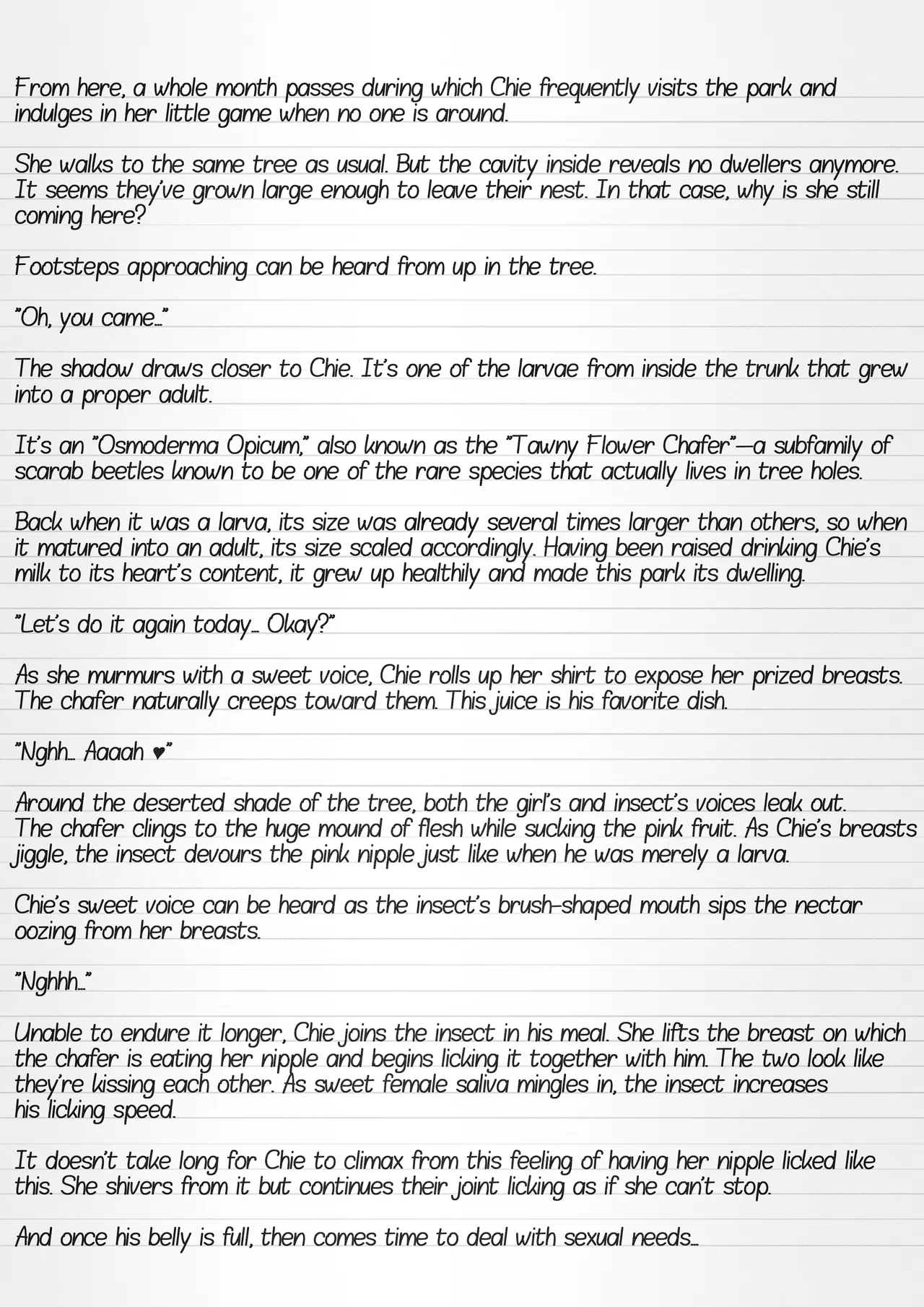 Misuke's Short Stories 29 - Chie &amp; Flower Chafers page 7 full