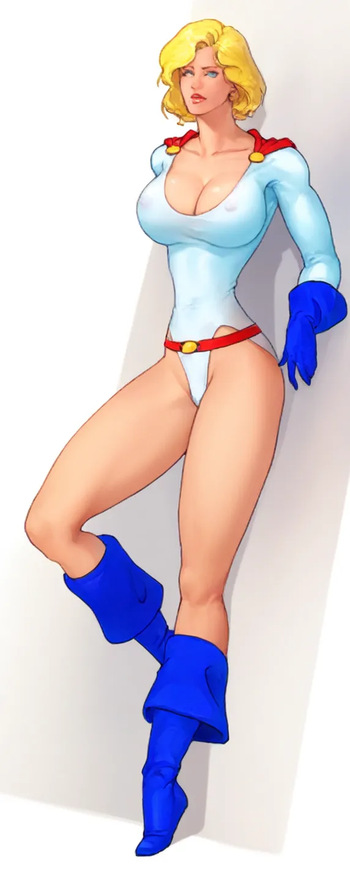 PowerGirl vs Darkseid cover
