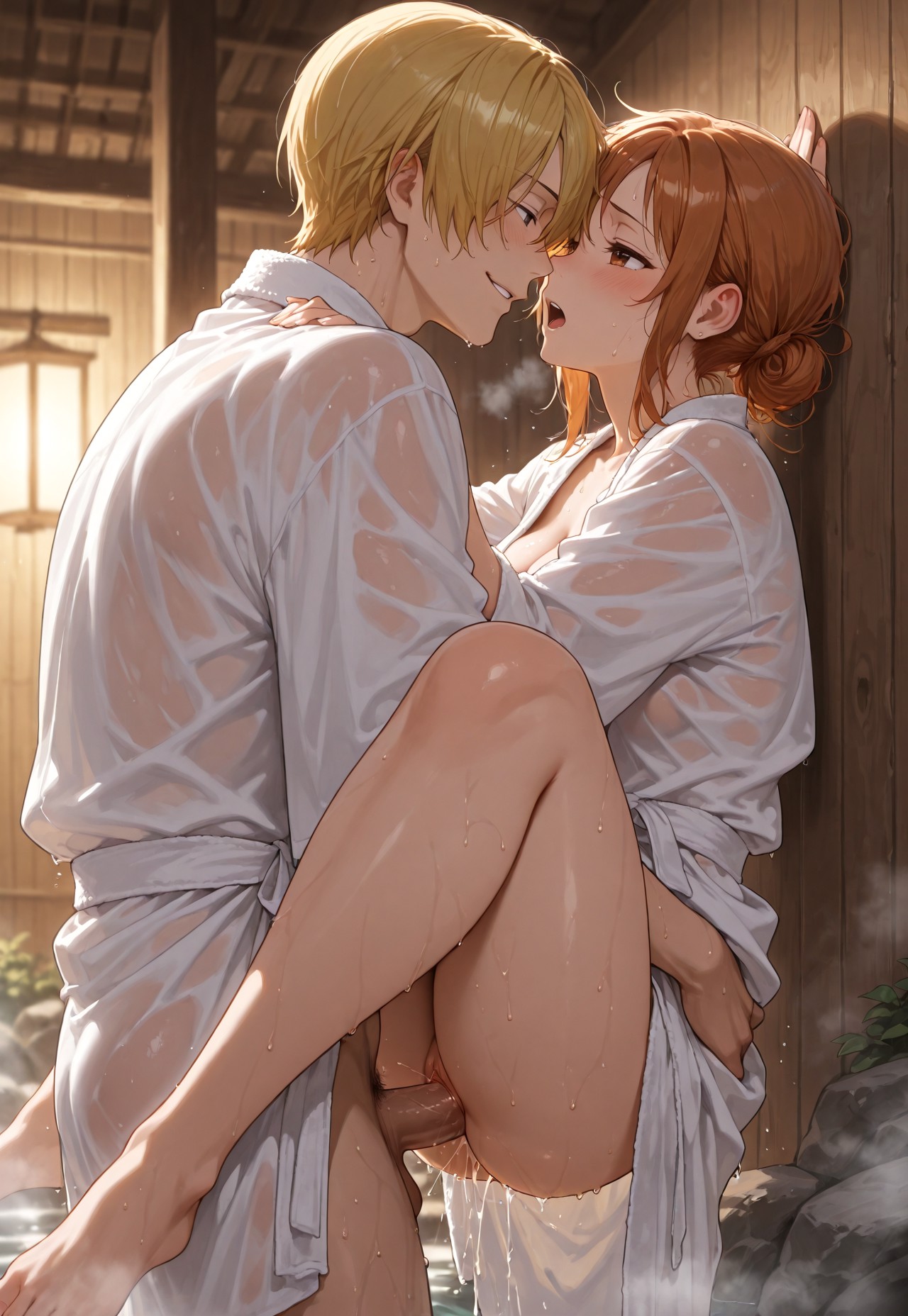 NAMI'S AROUSED MOANS: SANJI'S DEEP WALL PENETRATION page 2 full