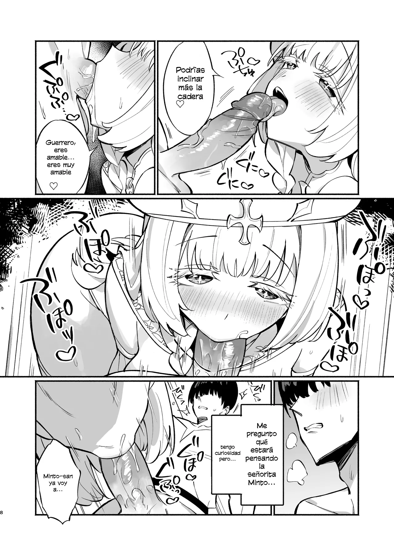 Mint-san wa Amaama Koubi shitai. ~Kyonyuu Healer no Onee-san ga Mechakucha Sasotte kuru Hanashi~｜Mint Quiere Sexo Dulce y Cariñoso ~Historia de una Curandera Tetona que Me Seduce sin Parar~ page 7 full
