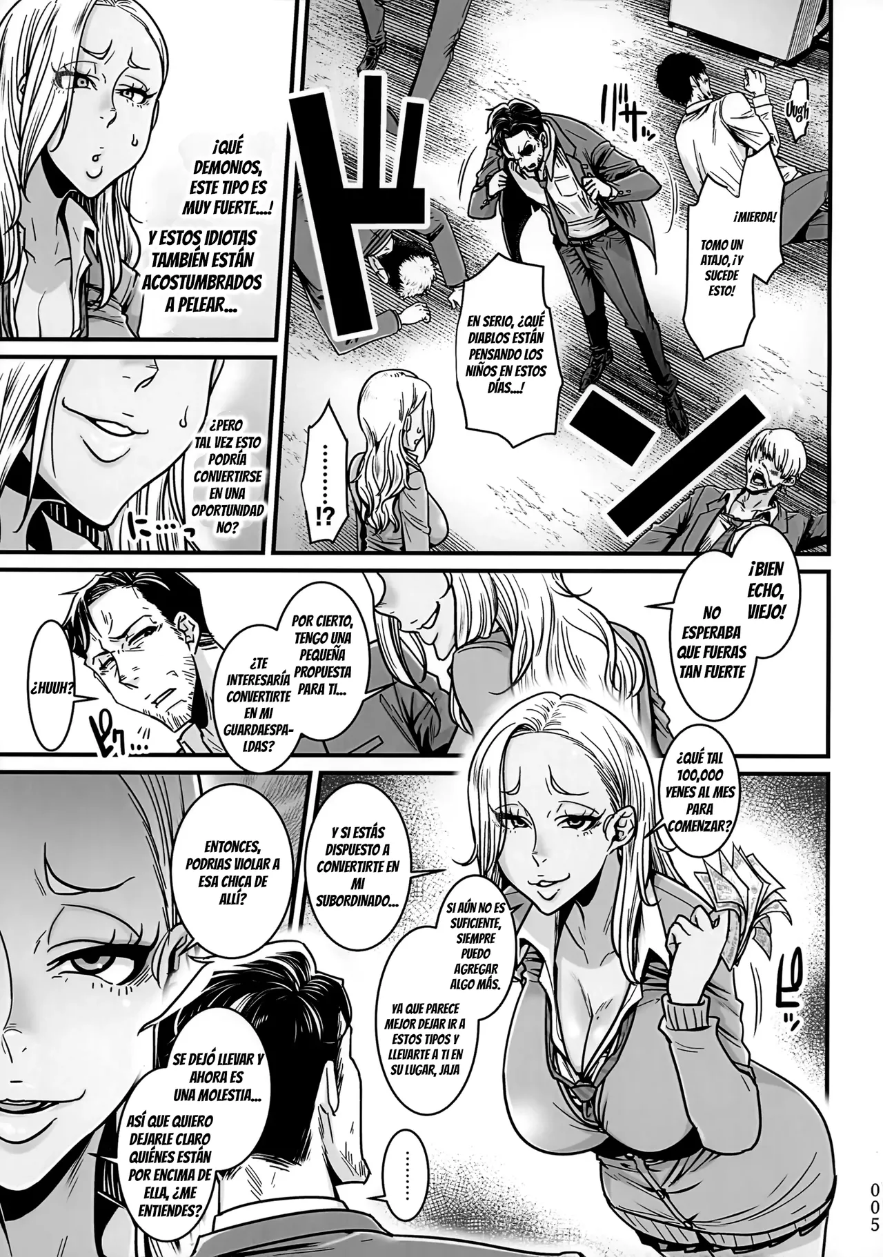Yonaoshi Oji-san VS Kanemochi Ijimekko Gal JK｜El Viejo Justiciero VS La Malcriada y Adinerada Gal Acosadora page 4 full