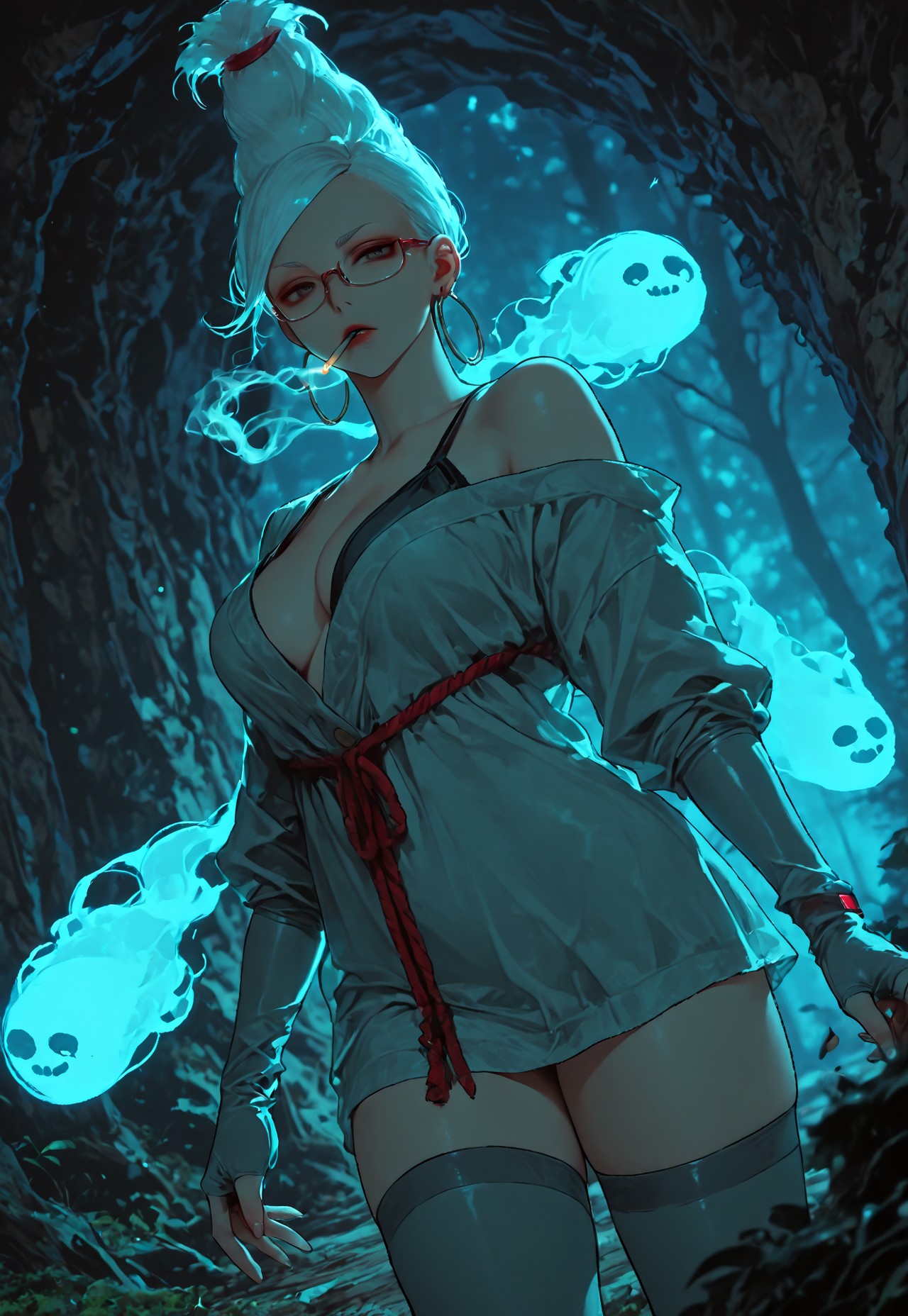 GRANNY SEIKO SMOKE POV – NIGHTGOWN TEASE page 10 full