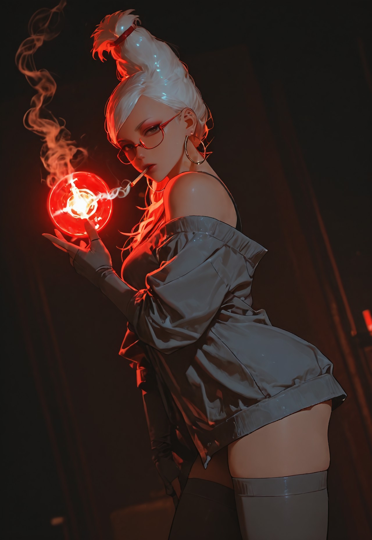 GRANNY SEIKO SMOKE POV – NIGHTGOWN TEASE page 6 full