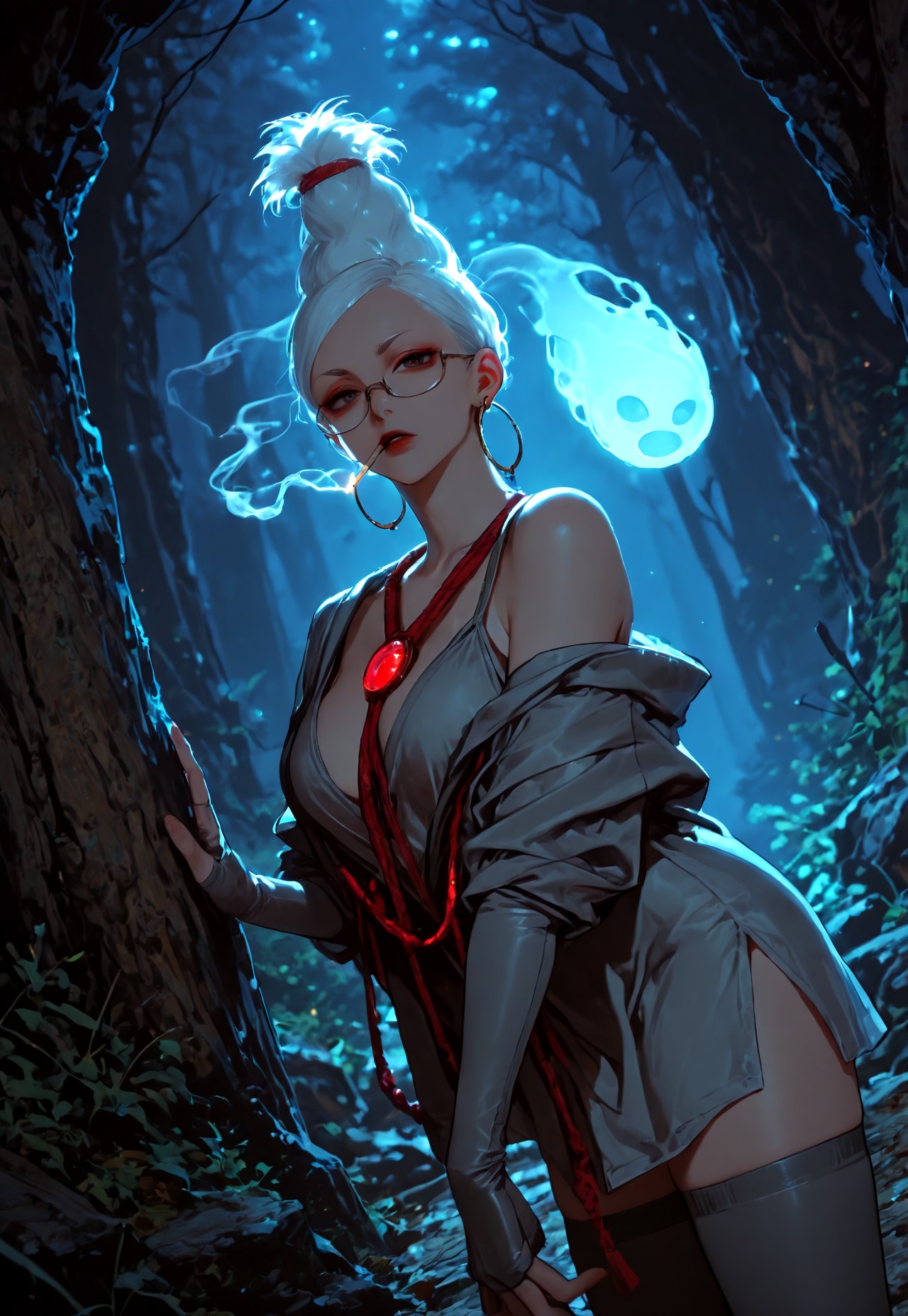 GRANNY SEIKO SMOKE POV – NIGHTGOWN TEASE page 9 full