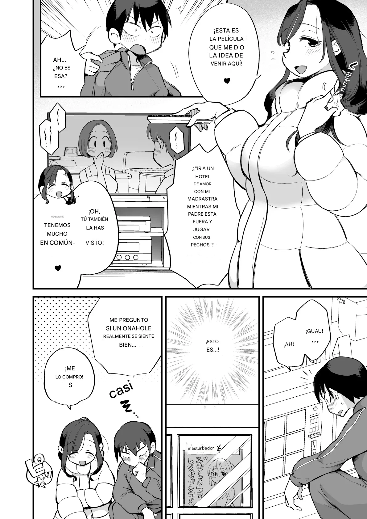 Guigui Kuru Gibo to AV Kanshou ~Love Hotel Hen~｜Mirando PORNO con Mi Empalagosa Madrastra ~En el Motel~ page 9 full