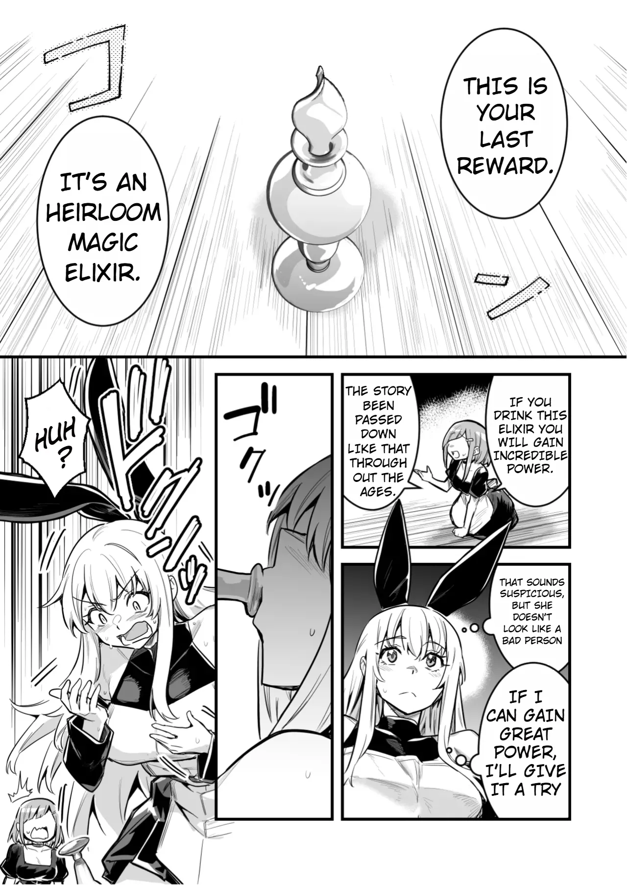 An adventurer grown huge from an elixir, lost control and started fucking things page 1 full