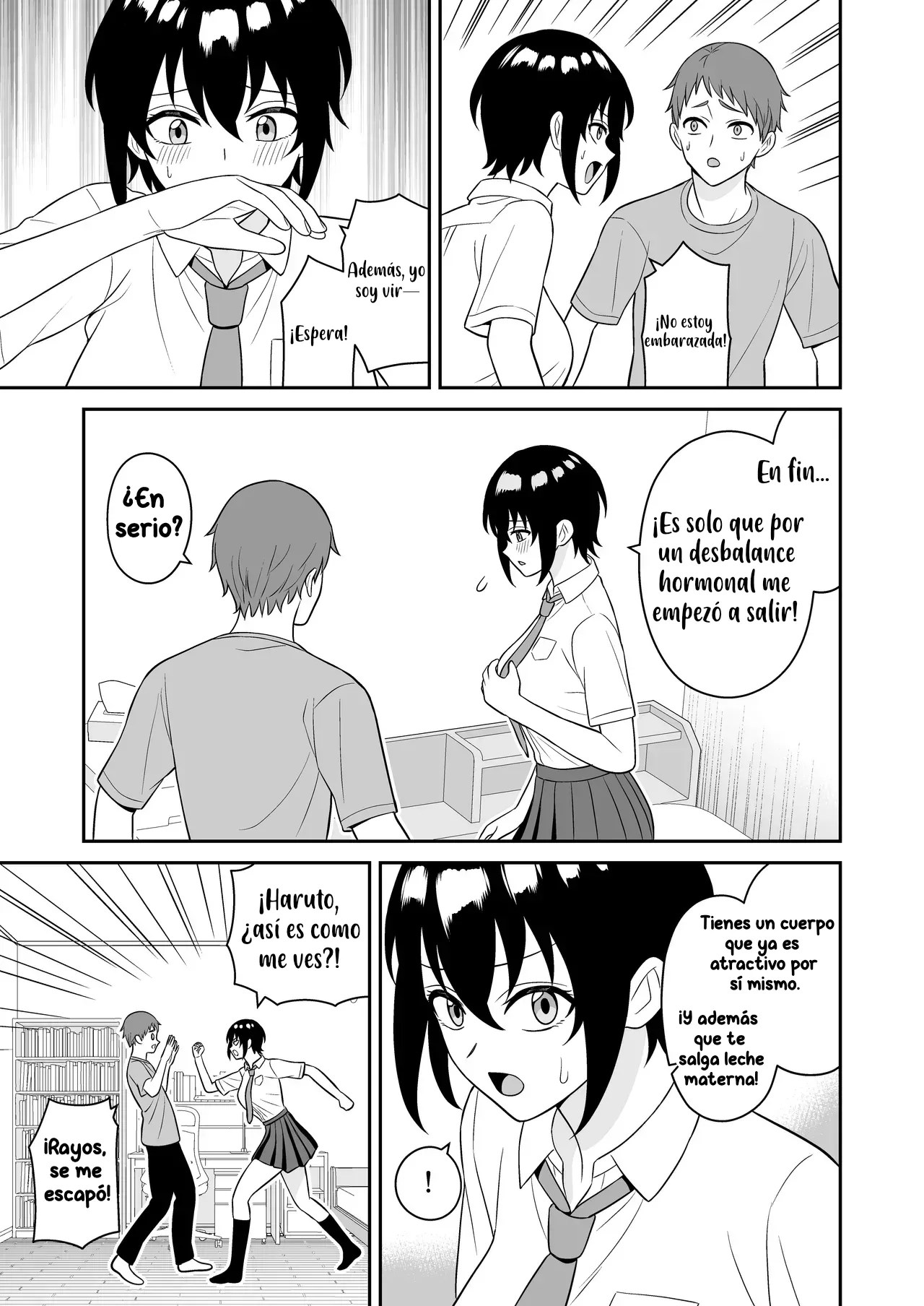Boyish Osananajimi ga Bonyuu o Daseru You ni Natta node Ippai Suwasete Moratta｜Mi amiga de la infancia empezó a producir leche, ahora me deja chuparle los pechos page 9 full