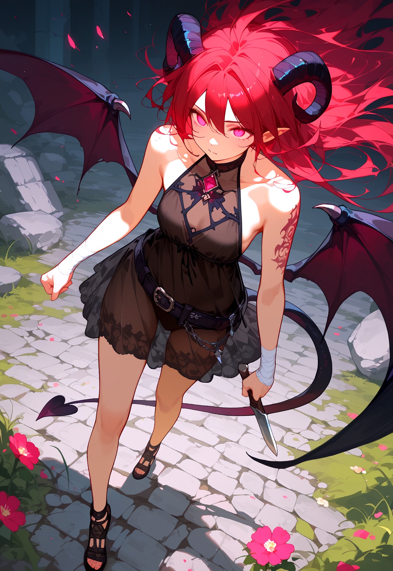 SUCCUBUS BLACK WINGS DAGGER – SHEER DRESS BADASS page 5 full