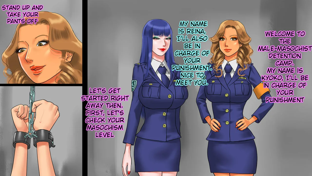 Masochist Male Punishment Camp - The Penalty of Being Forced to Cum Endlessly by Lewd Female Guards. page 4 full