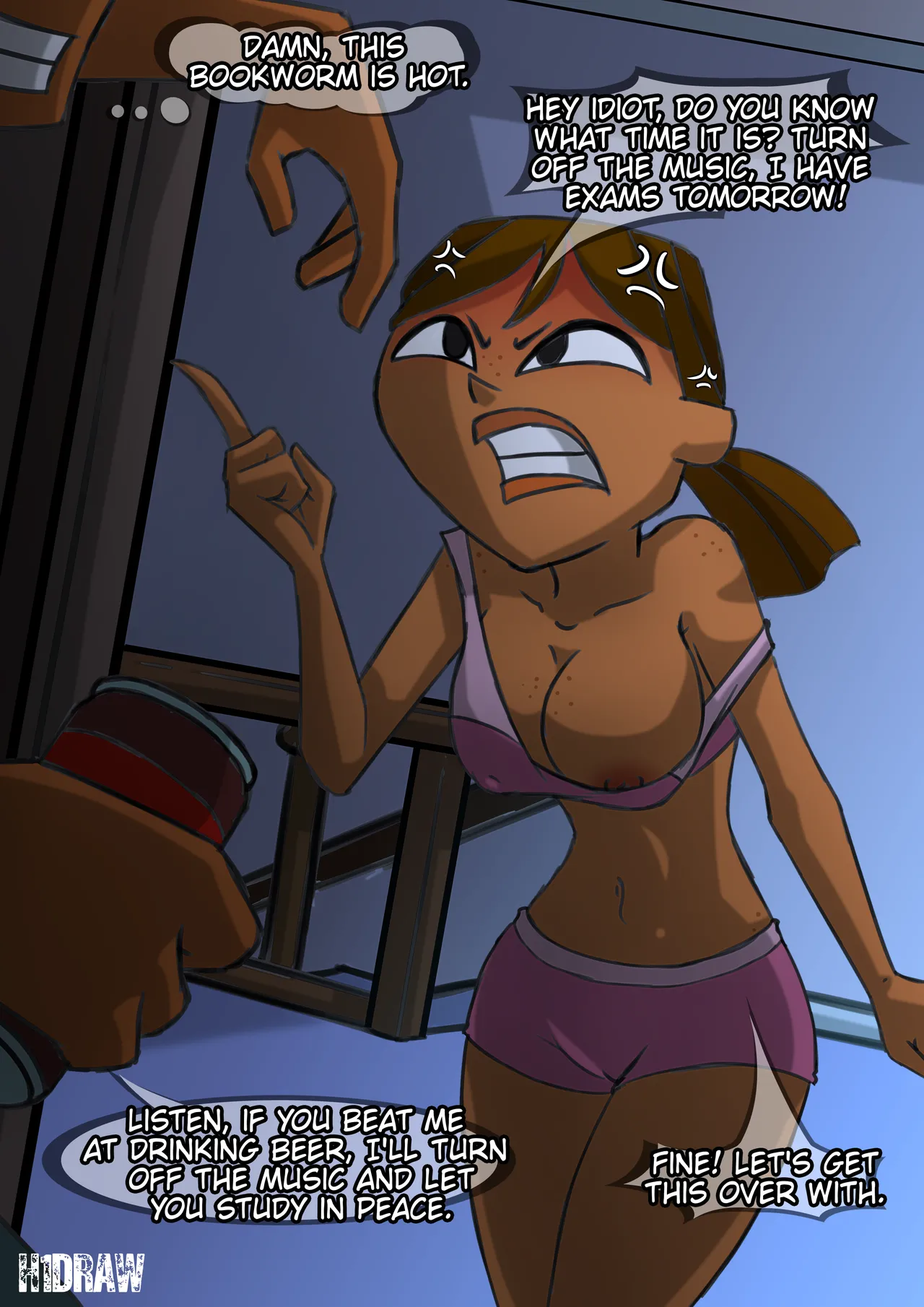 Total Drama - Courtney Drinking Competition page 1 full