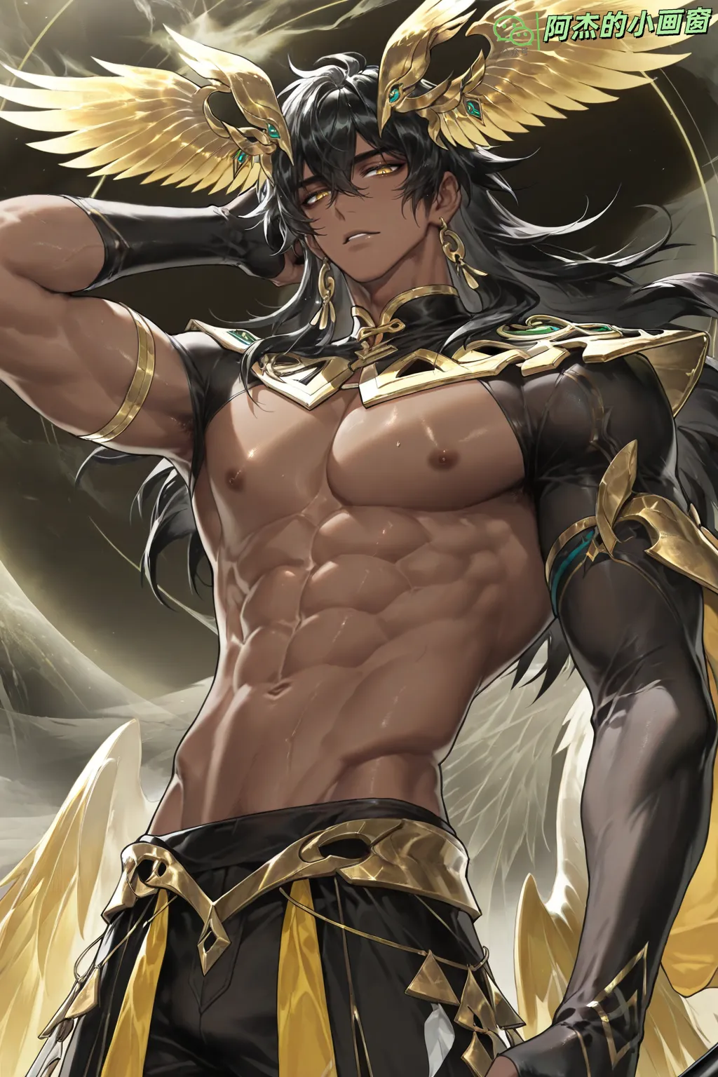 Dasiming-大司命-诡秘之主-黑皮腹肌体育生-王者荣耀-Honor of Kings-SFW page 2 full