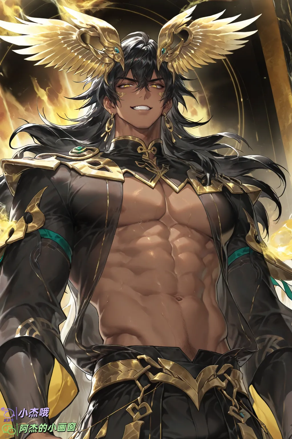 Dasiming-大司命-诡秘之主-黑皮腹肌体育生-王者荣耀-Honor of Kings-SFW page 4 full