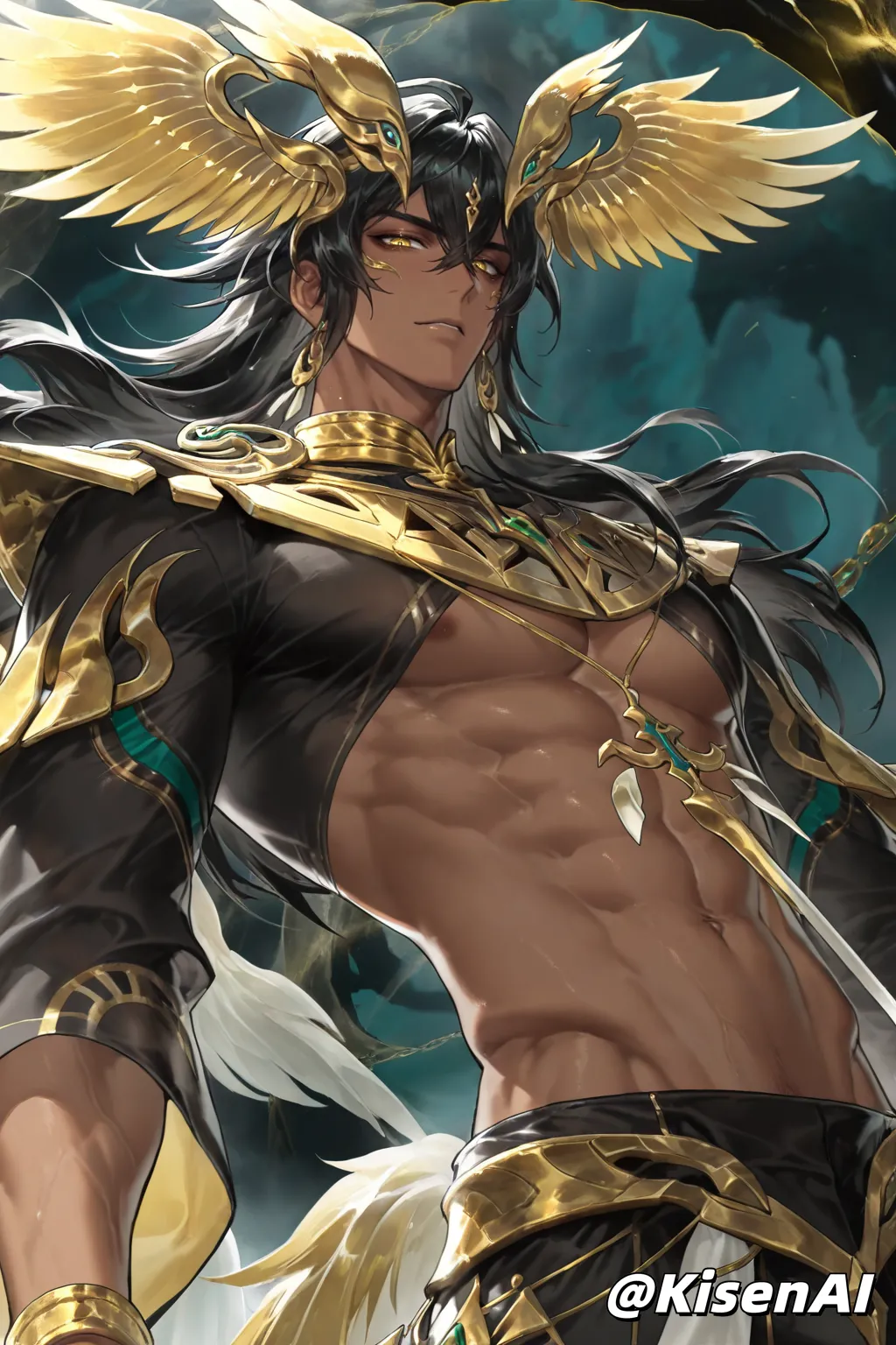 Dasiming-大司命-诡秘之主-黑皮腹肌体育生-王者荣耀-Honor of Kings-SFW page 5 full