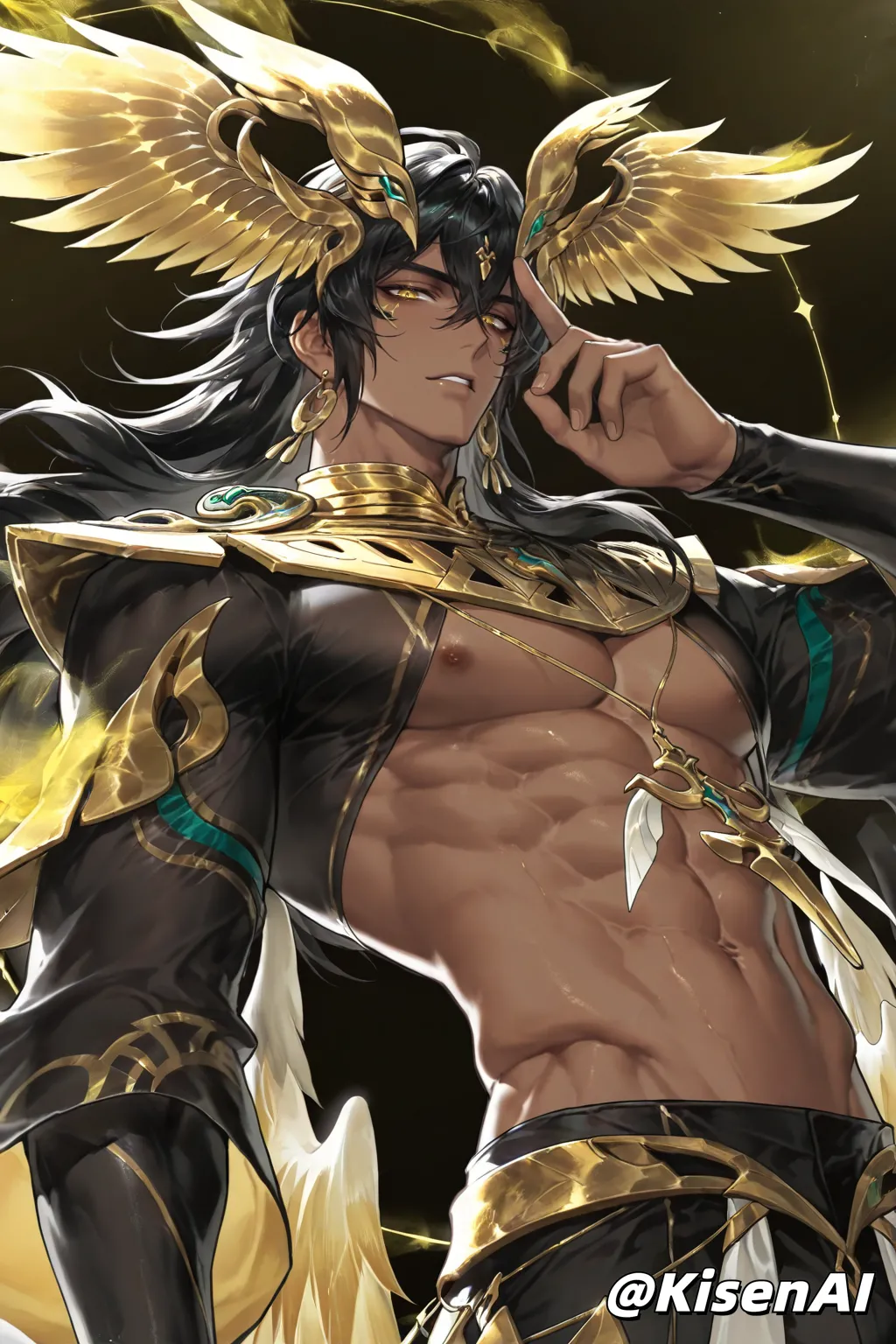 Dasiming-大司命-诡秘之主-黑皮腹肌体育生-王者荣耀-Honor of Kings-SFW page 6 full