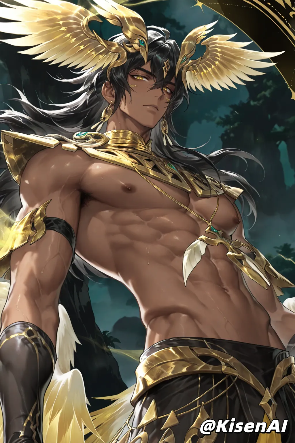 Dasiming-大司命-诡秘之主-黑皮腹肌体育生-王者荣耀-Honor of Kings-SFW page 7 full