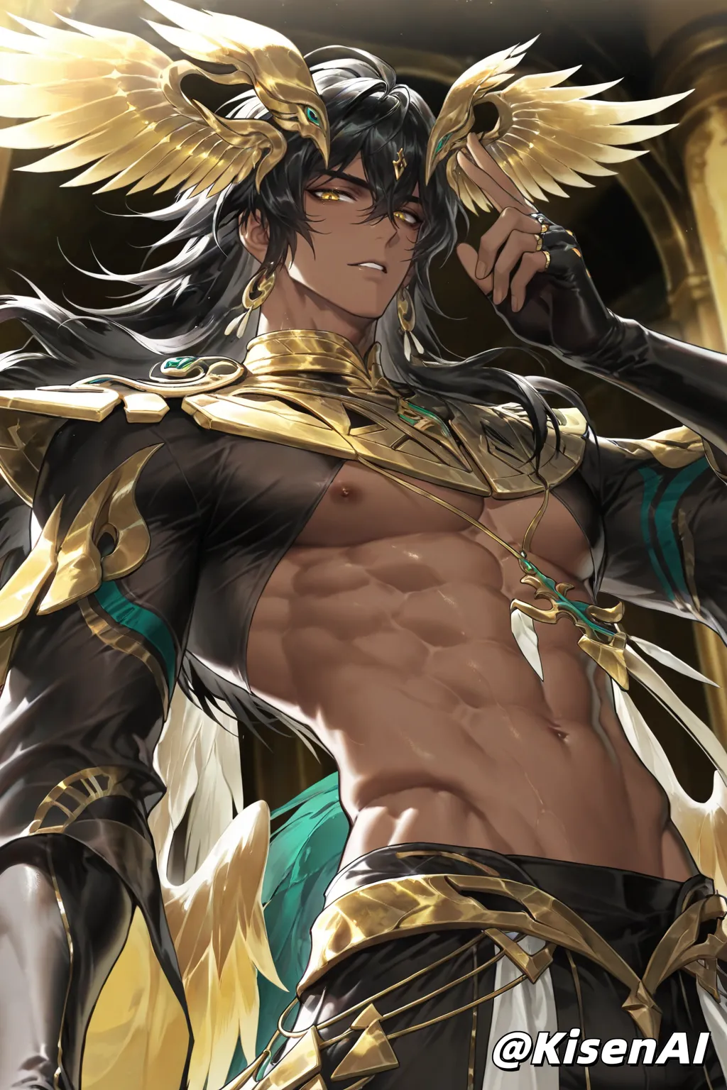 Dasiming-大司命-诡秘之主-黑皮腹肌体育生-王者荣耀-Honor of Kings-SFW page 8 full