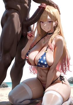 Marin Kitagawa - American Flag Bikini