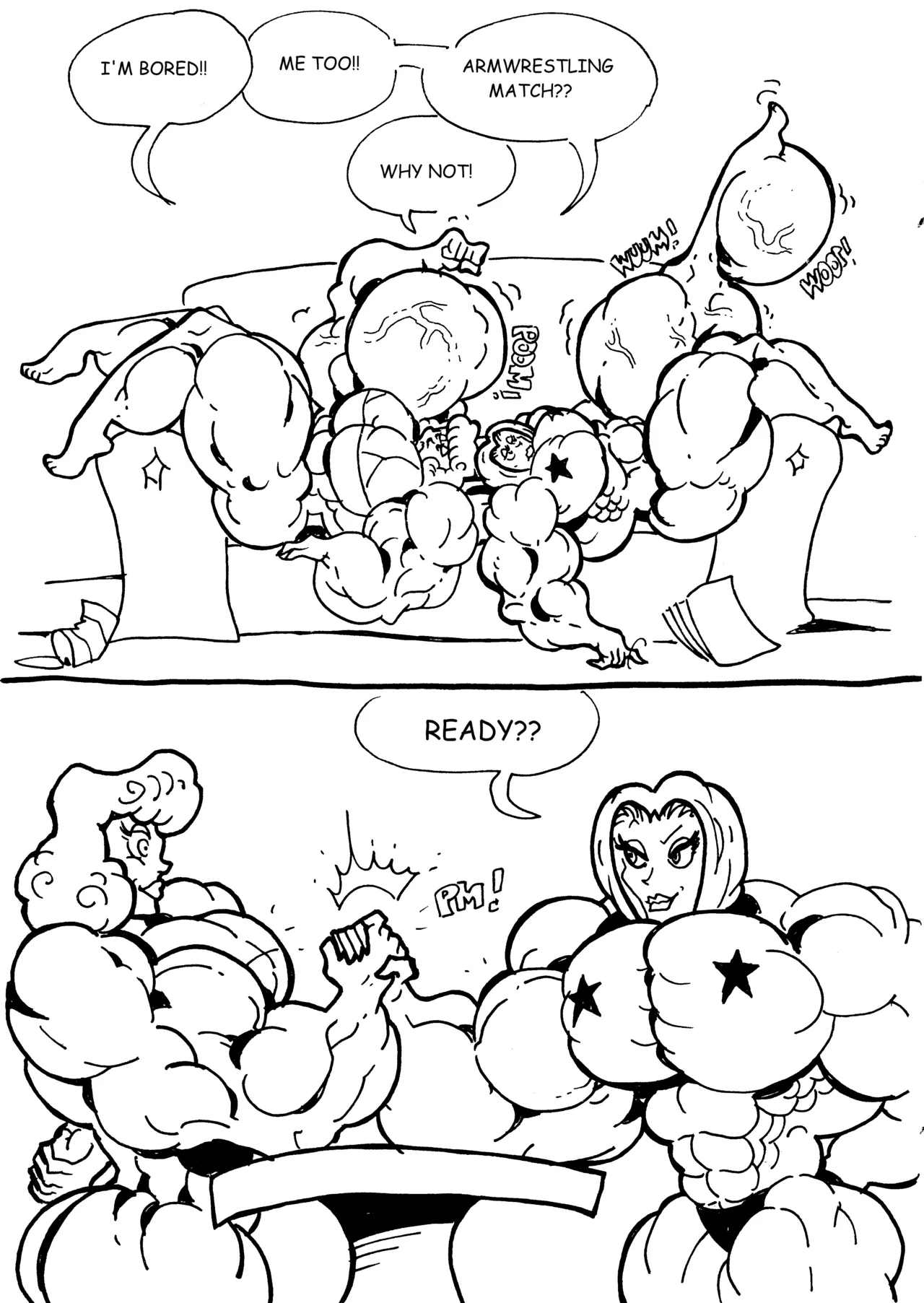 Sylvie 'n' Sara - Arm Wrestling page 1 full