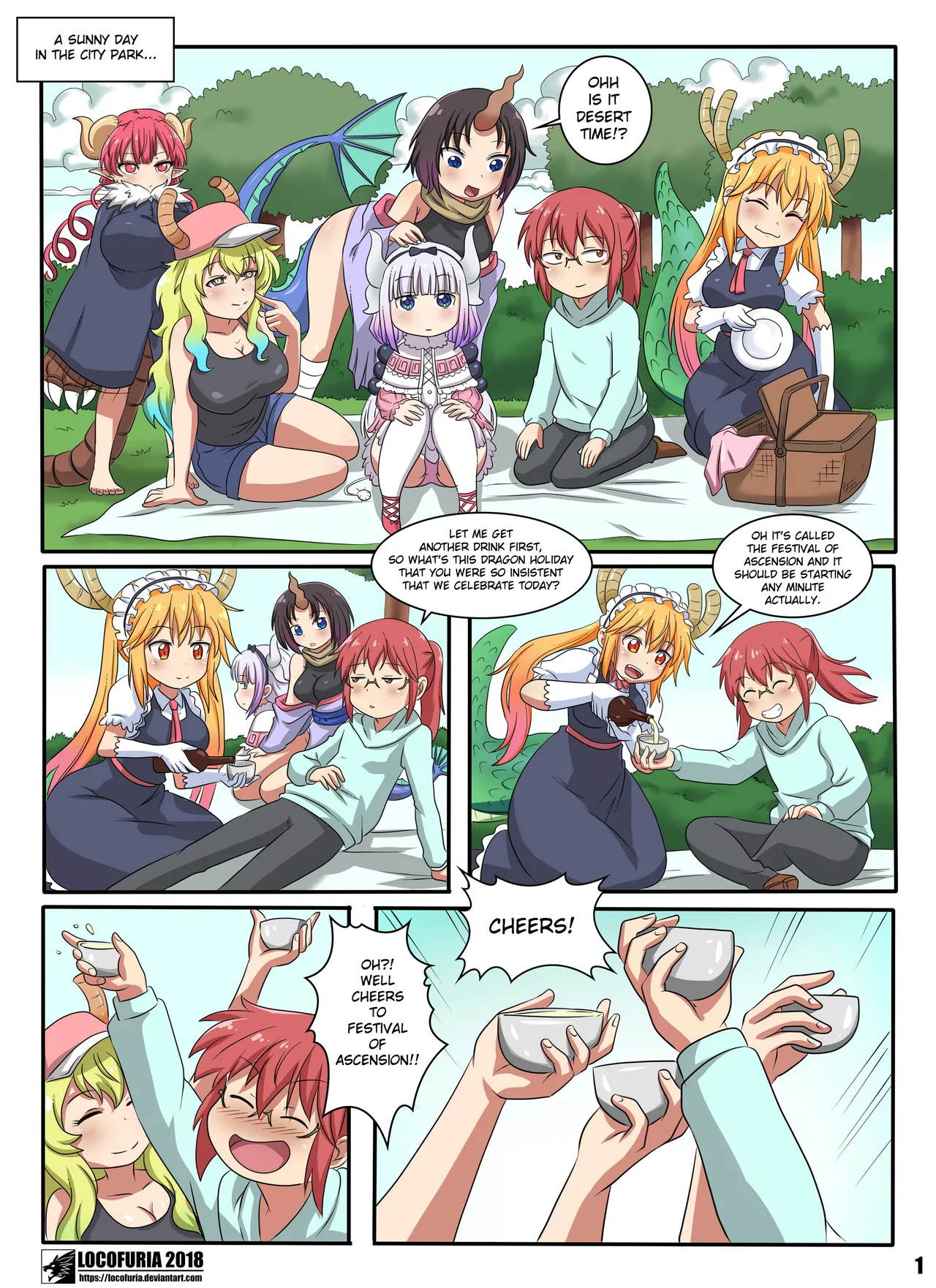 A Dragons Tale - Kobayashi-san-chi no Maid Dragon page 3 full