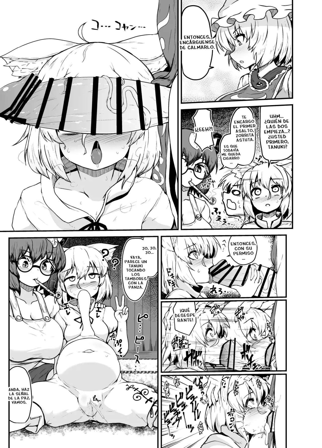 Futanari Ran-sama se corre sin parar sobre una zorra despreciable y una tanuki engreída page 3 full