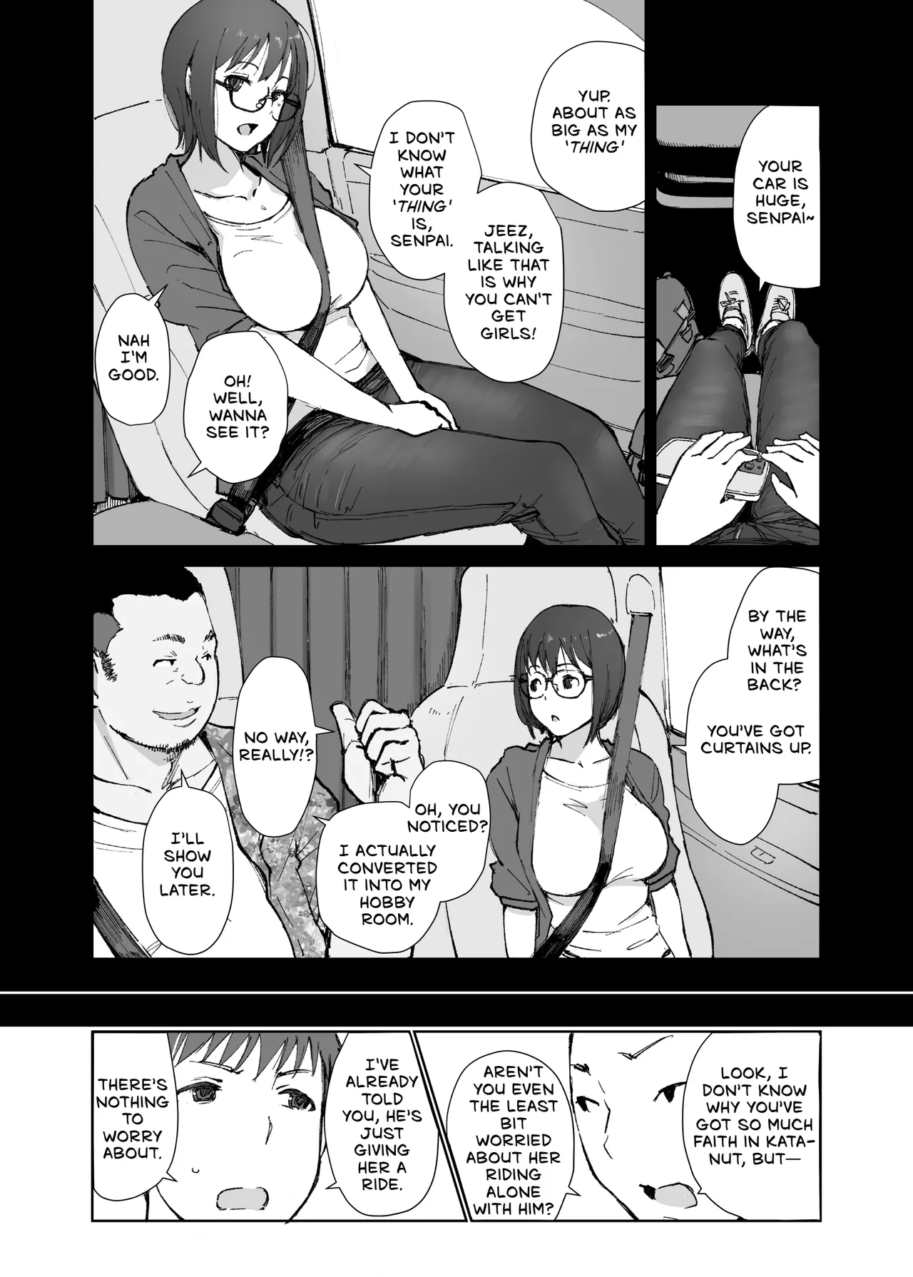 Senpai no Dekai Kuruma ga Boku no Kanojo o Nosete Hageshiku Yureru | My Girlfriend's Rocky Ride in Senpai's Big Car page 7 full