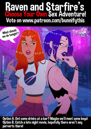 Raven and Starfire's Night Out CYOA Comic cover