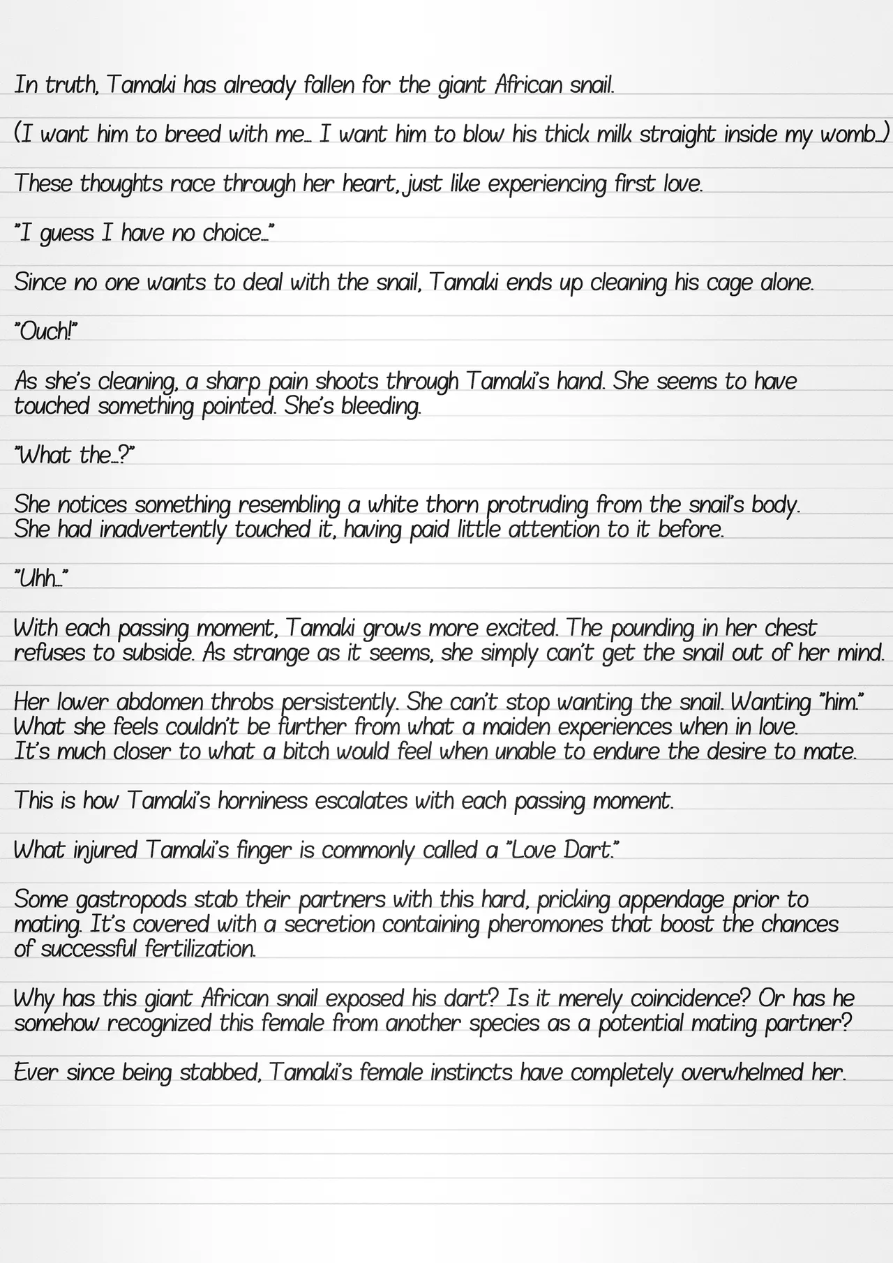 Misuke's Short Stories 28 - Tamaki &amp; African Snail page 3 full