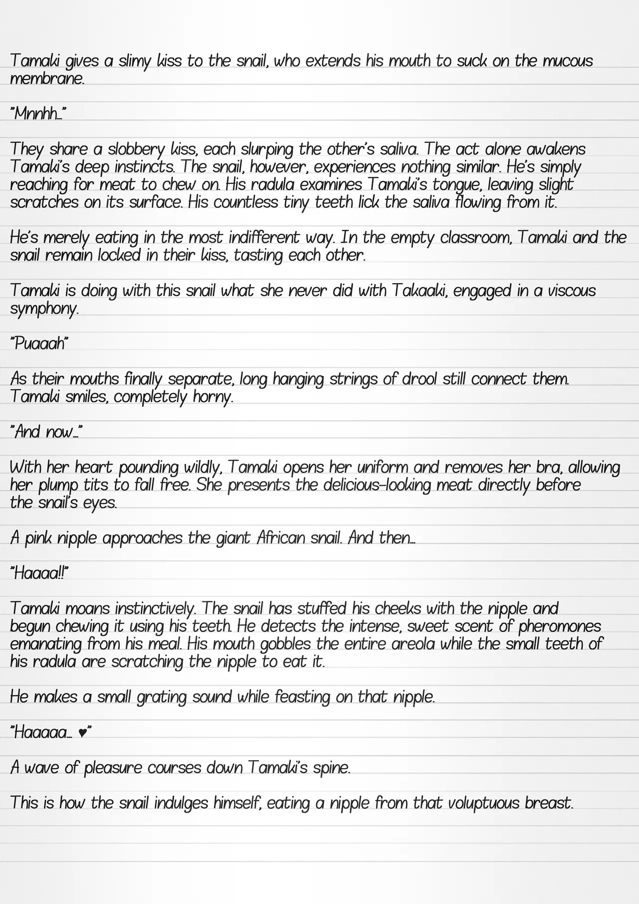 Misuke's Short Stories 28 - Tamaki &amp; African Snail page 5 full