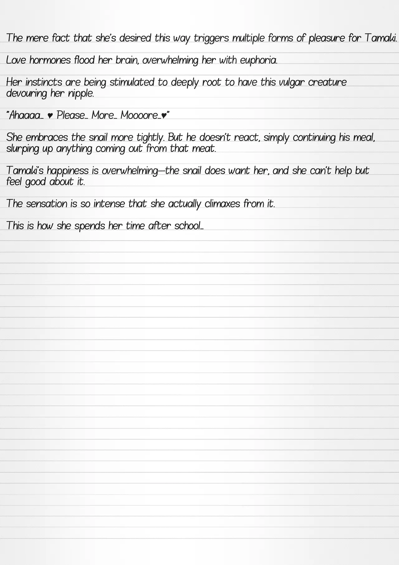 Misuke's Short Stories 28 - Tamaki &amp; African Snail page 7 full