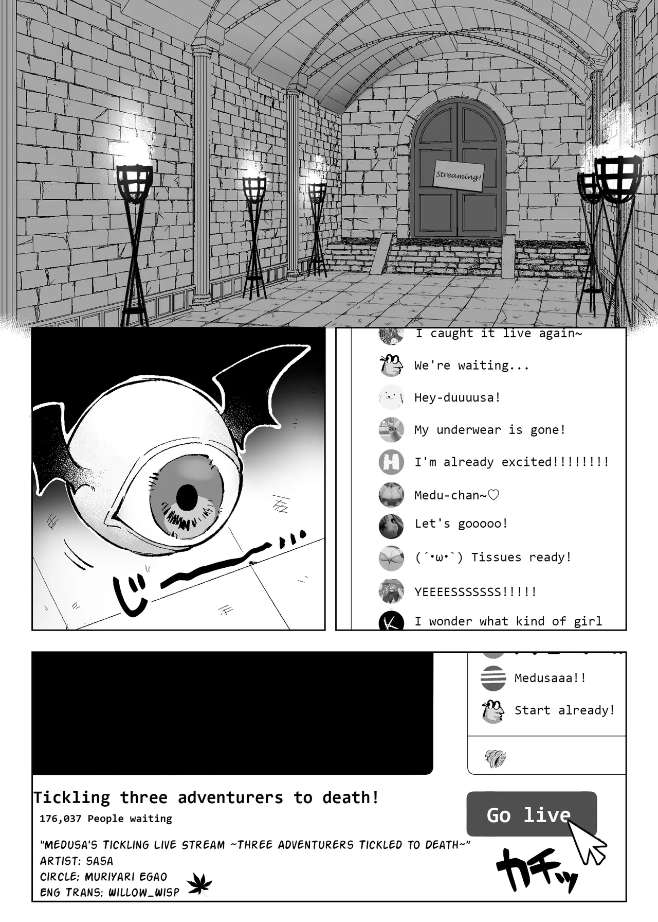 Medusa's Tickling Live Stream ~Three Adventurers Tickled to Death~ page 2 full