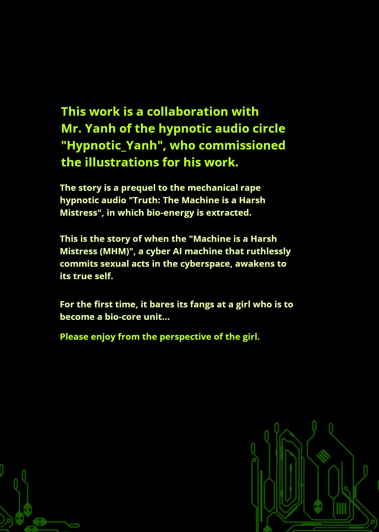 A manga about you, a girl, having your bio-energy extracted in cyberspace page 2 full