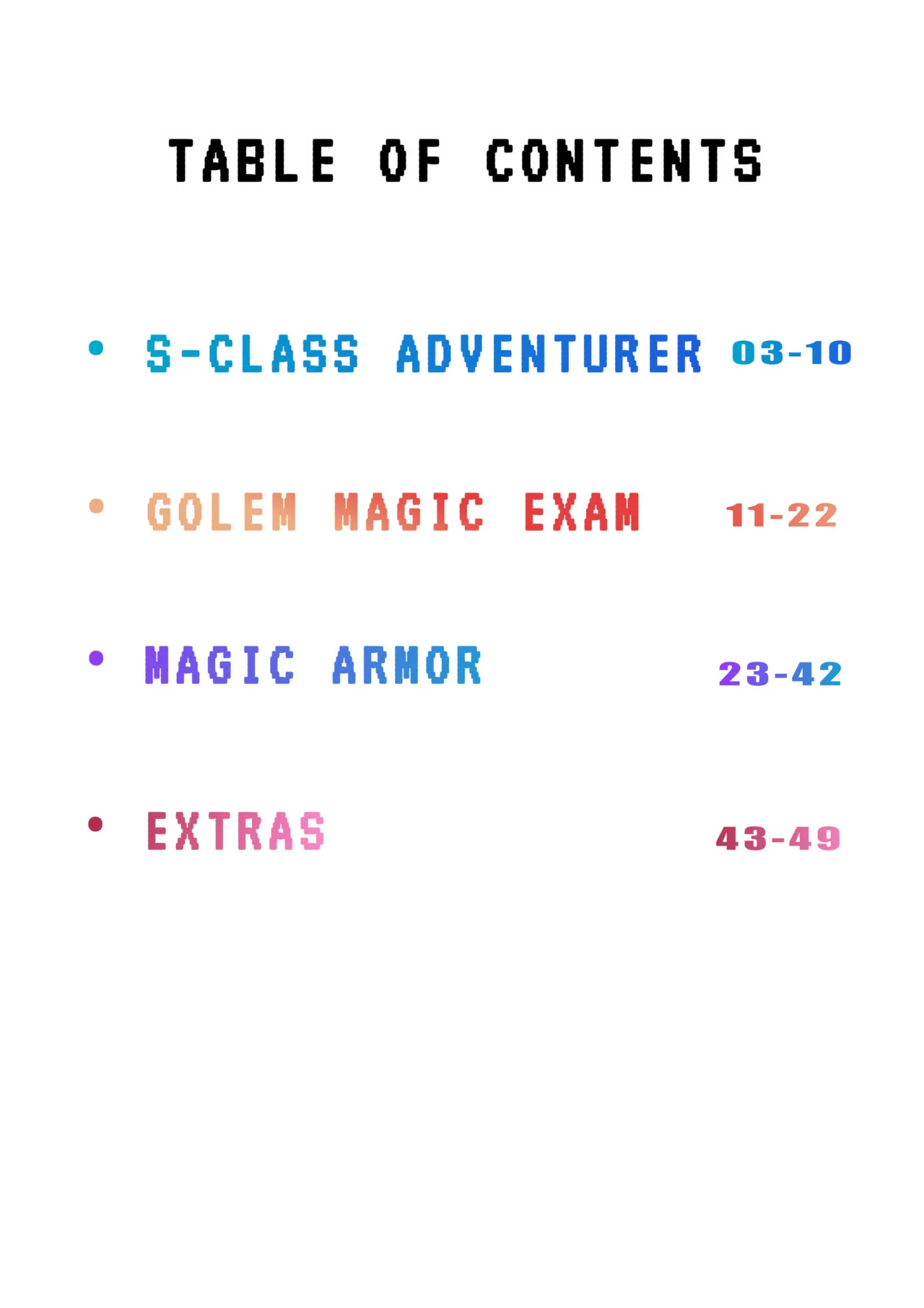 S-Class Adventurer X Golem Magic Exam X Magic Armor X Extras page 2 full