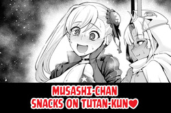 Musashi-chan, tsutan-kun o tsumamigui ❤