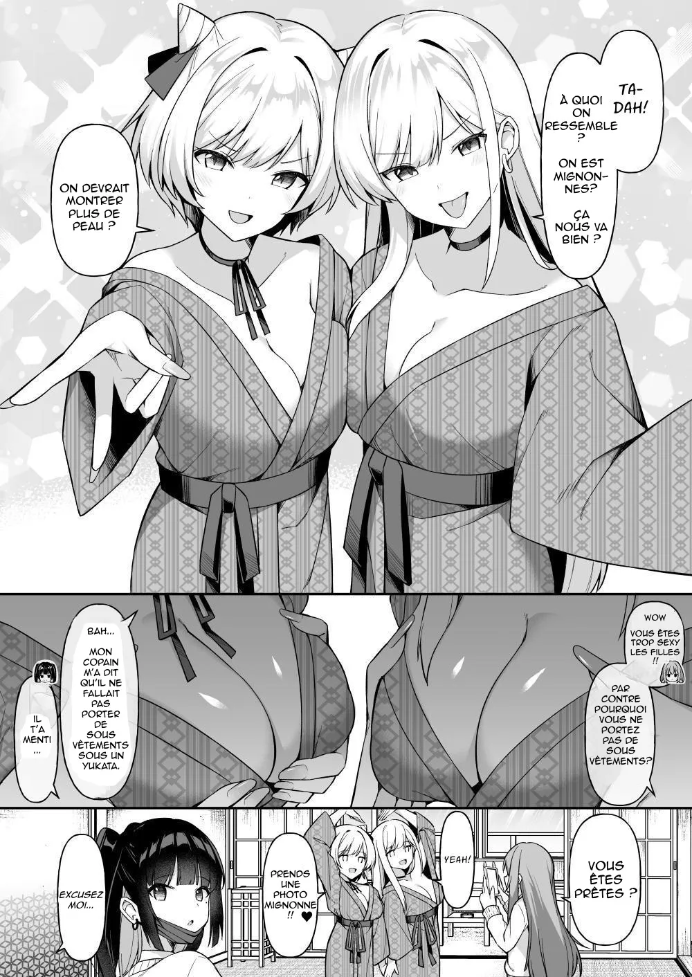 Shuugaku Ryokou de Onsen Ryokan ni Kita Gal, Nakai no Dekachinpo de Wakarase Zecchou | En voyage scolaire à l’auberge, des amies rencontrent un puceau à gros bite page 6 full