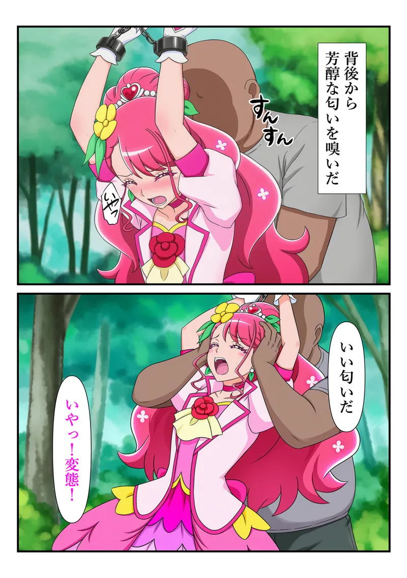 おじさんに拘束され胸を揉みしだかれるキュアグレース page 5 full