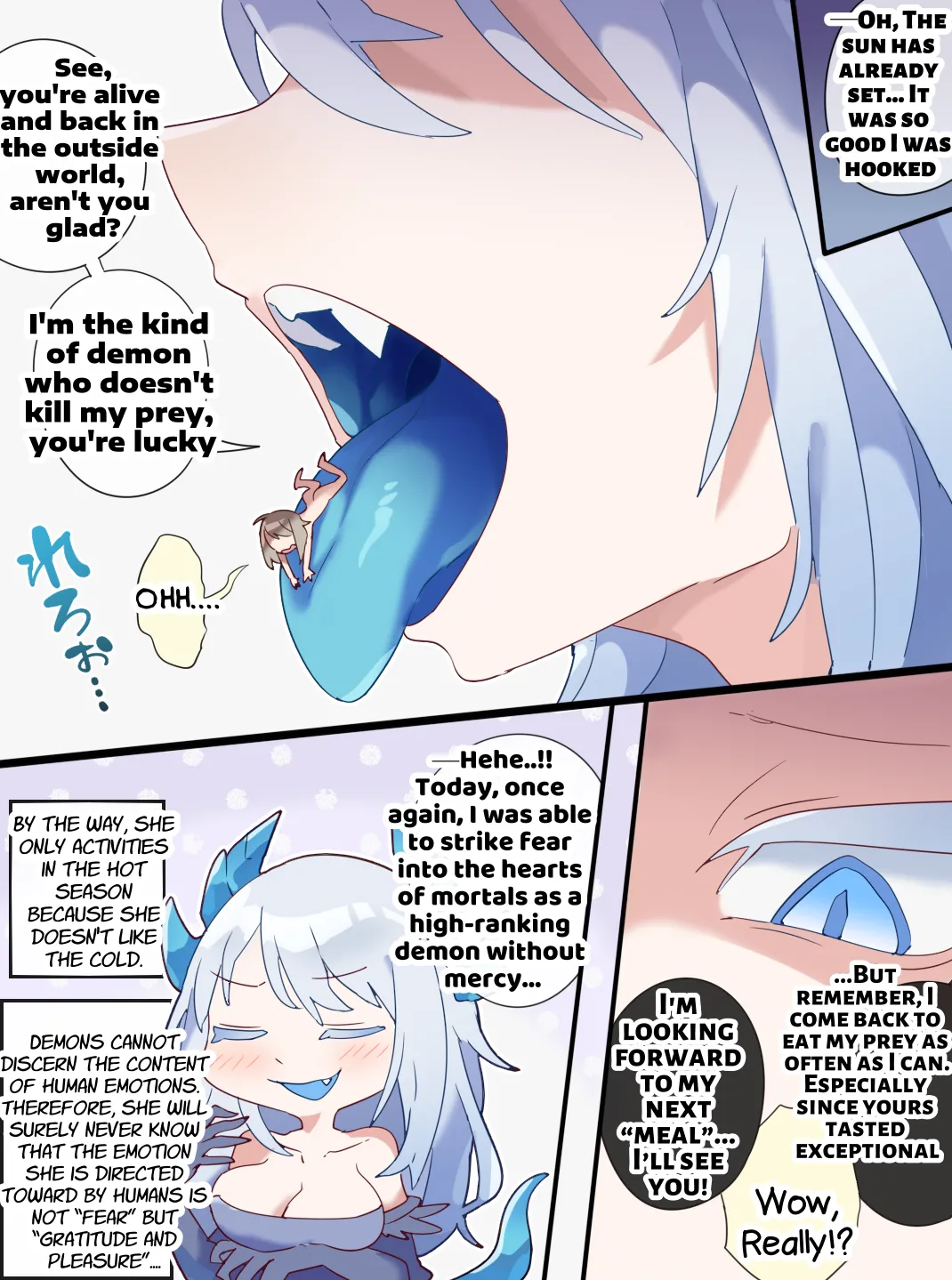 Giant devil girl swallows you whole and let you feel good inside her cool body page 7 full