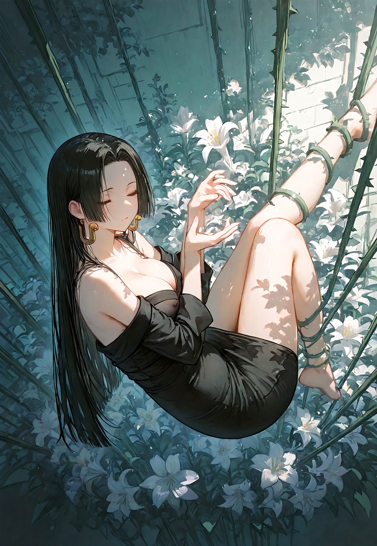 BOA HANCOCK'S SHIBARI-SUSPENDED BLISS, DEWDROPS ON THE LILIES page 10 full