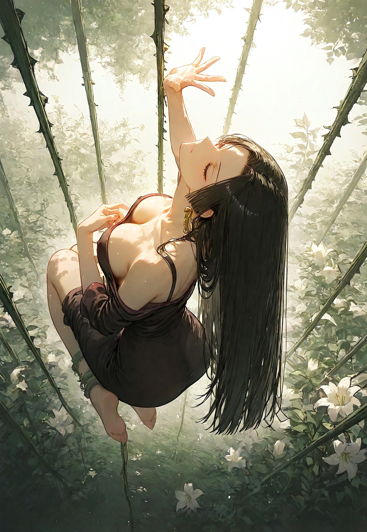 BOA HANCOCK'S SHIBARI-SUSPENDED BLISS, DEWDROPS ON THE LILIES page 4 full