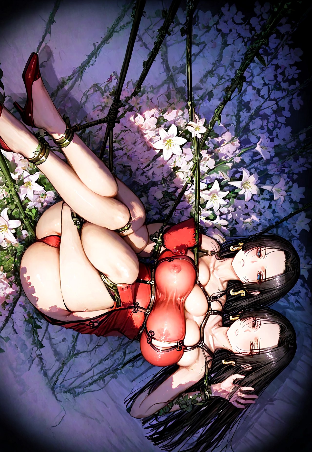 BOA HANCOCK'S SHIBARI-SUSPENDED BLISS, DEWDROPS ON THE LILIES page 5 full